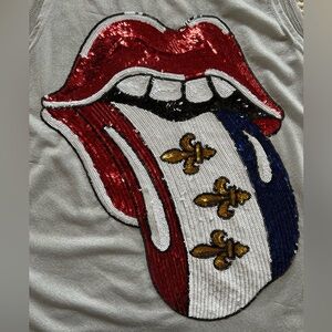 Sequin Stones Tank. Grey Sparkle. Size Small. NWT.